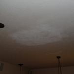 Patched ceiling from plumbing leaks